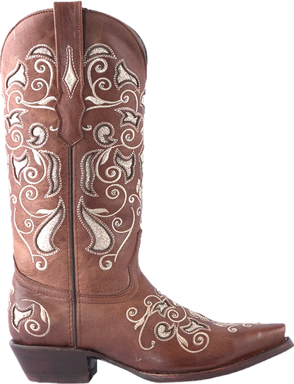 Texas Country Womens Western Boot Cater Tabaco Snip Toe E345