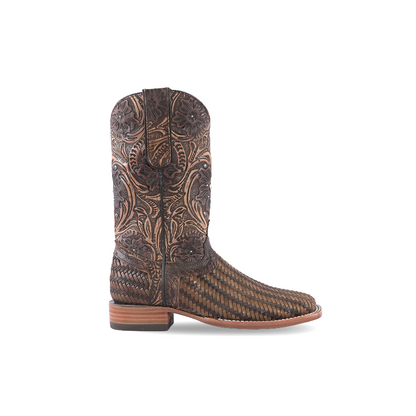 Texas Country Western Womens Boot Mat Choco Square Toe E797