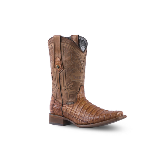 Promo Texas Country Exotic Boot Caiman Belly Camel Fonseca TC Toe