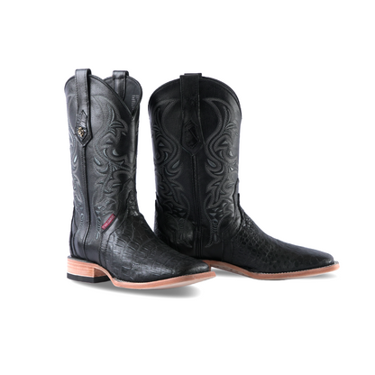 Texas Country Exotic Boot A9 Alligator Cola Black Square Toe