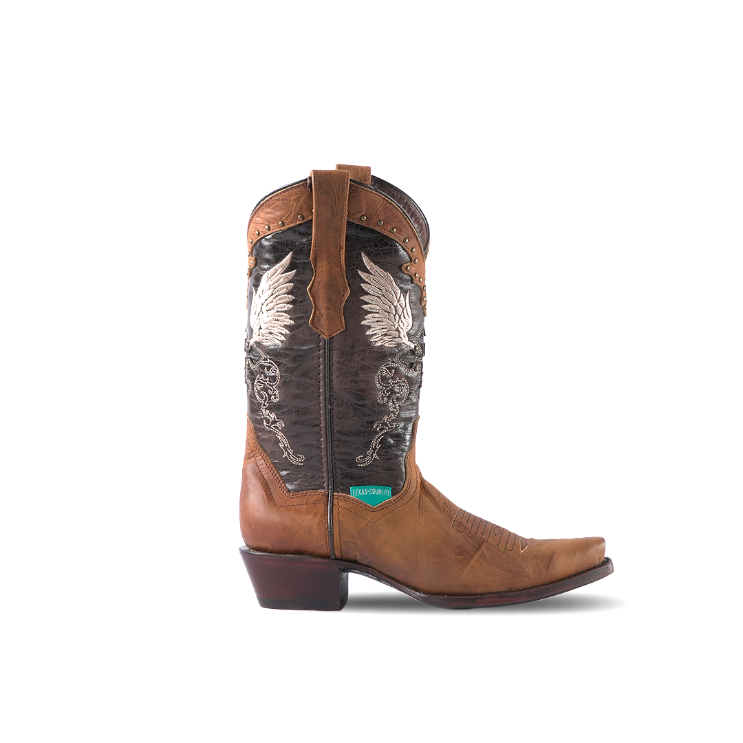 Texas Country Women's Western Boot Cedro Camel E322