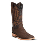 Tanner Python Boots - Matte Brown - Square Toe (PN30)