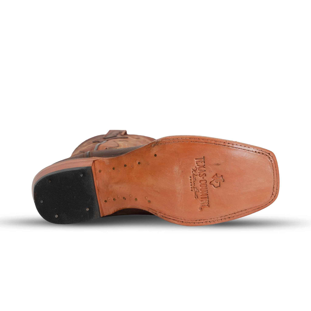 Fresno Chocolate Cowboy Boots - Narrow Square Toe (E906)