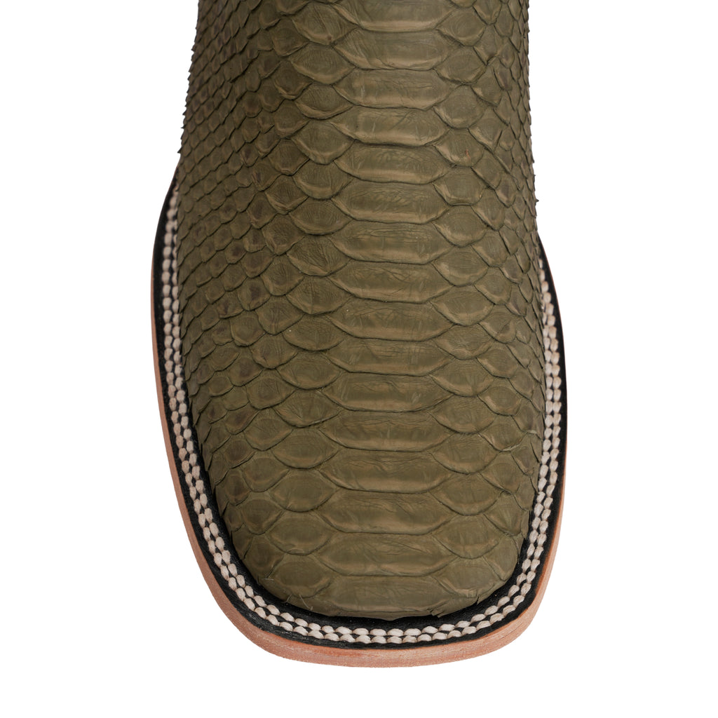Tanner Python Boots - Agave - Square Toe (PN30)