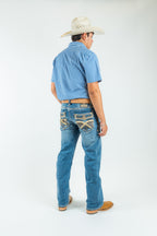 Western Blue - Men's Straight Leg Denim Jeans (WJ2382)
