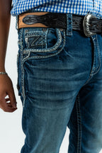 Western Blue - Men's Straight Leg Denim Jeans (WJ2363)