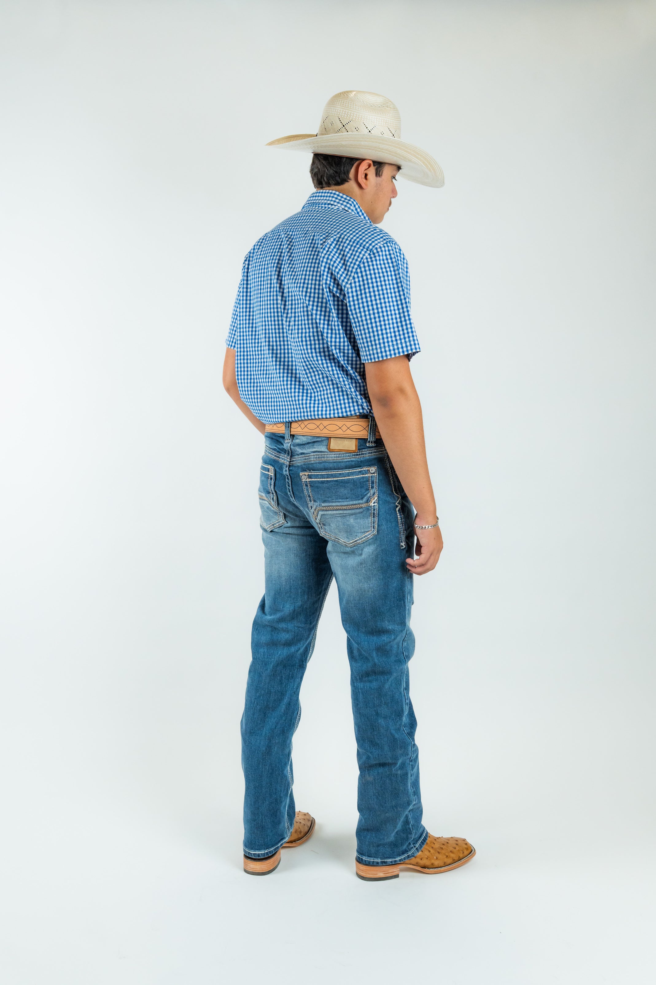 Western Blue - Men's Classic Modern Boot Cut Jeans (W488)