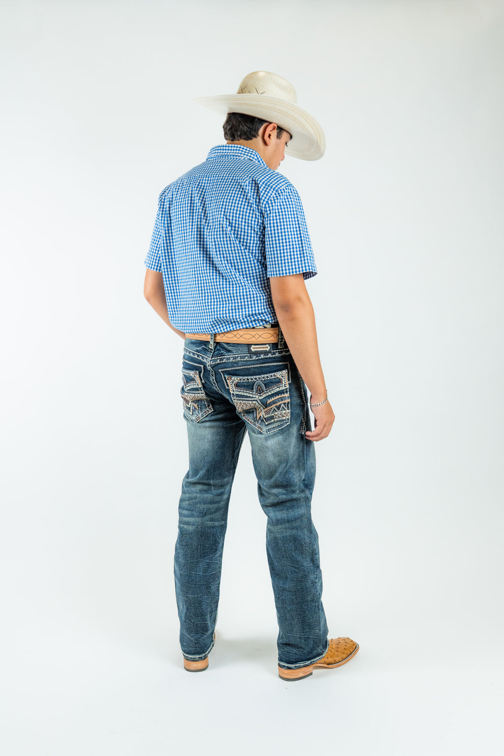Western Blue - Men's Straight Leg Denim Jeans (WJ2354)