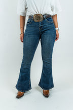 Western Blue - Women's High-Rise Bootcut Denim Jeans (W2371-PB)