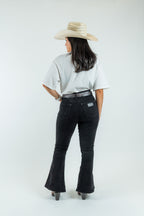 Western Blue - Women's High-Rise Flare Dark Denim Jeans (W2372-PB)