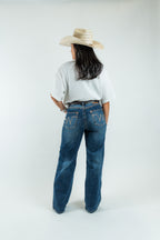 Western Blue - Women's Boot Cut Denim Jeans (W243-TS30)