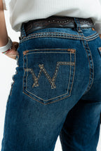 Western Blue - Women's Boot Cut Denim Jeans (W243-TS30)