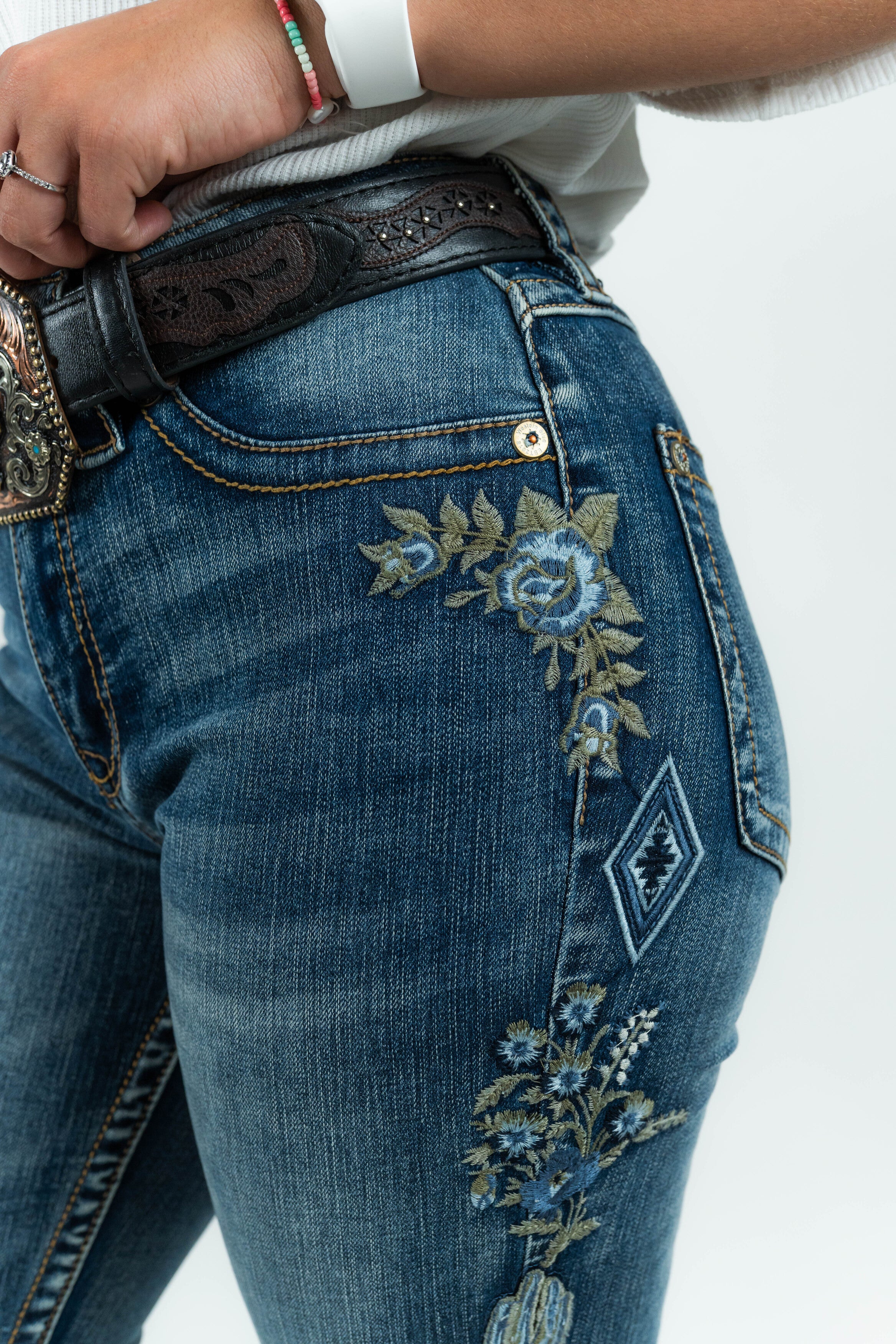 Western Blue - Women's Boot Cut Denim Jeans (W222-PB)