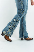 Western Blue - Women's Boot Cut Denim Jeans (W222-PB)
