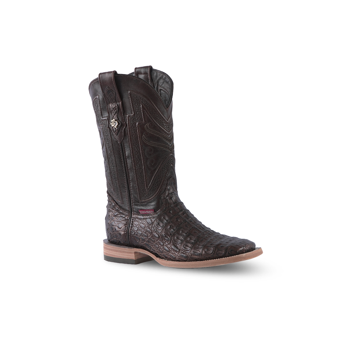 Texas Country Exotic Boot Caiman HB Paris Square Toe LM10