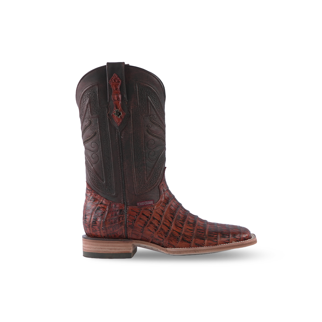Texas Country Exotic Boot Cola Caiman Belly Brandy Muñequado LM10