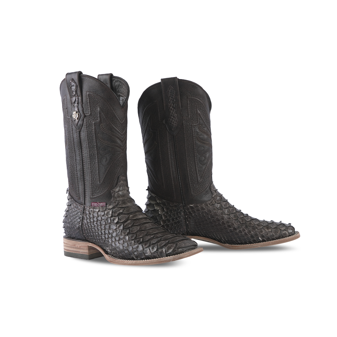 Texas Country Exotic Boot Python Jumbo Cafe PN30