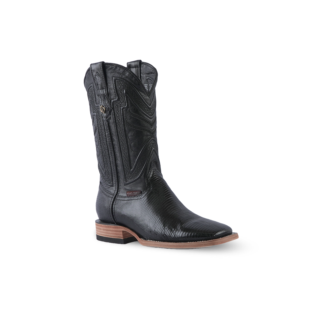 Texas Country Exotic Boot Lizzard Black LR40