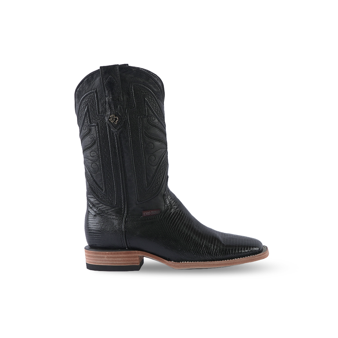 Texas Country Exotic Boot Lizzard Black LR40