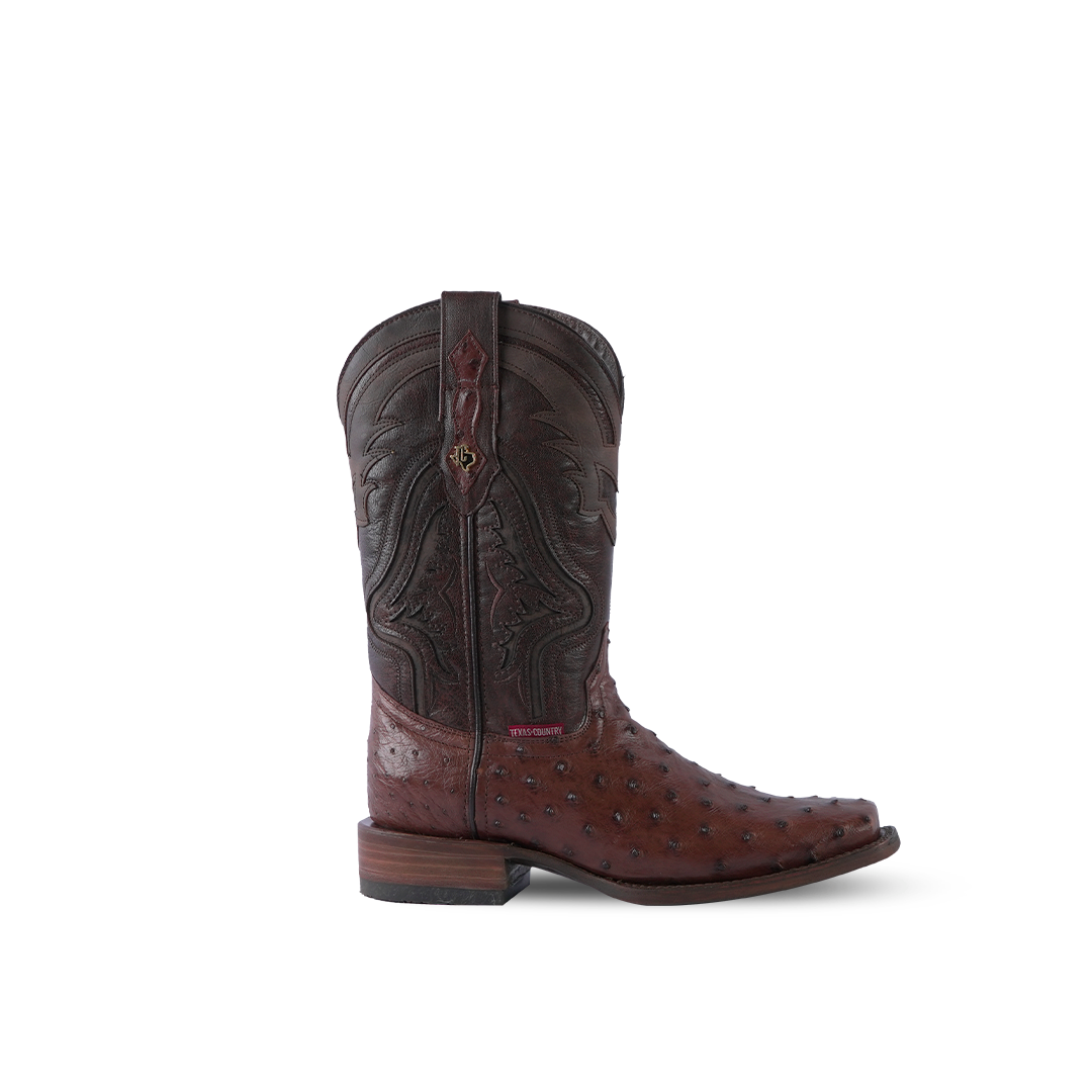 Texas Country Western Boot Ostrich Kango CC Rodeo Toe AV90