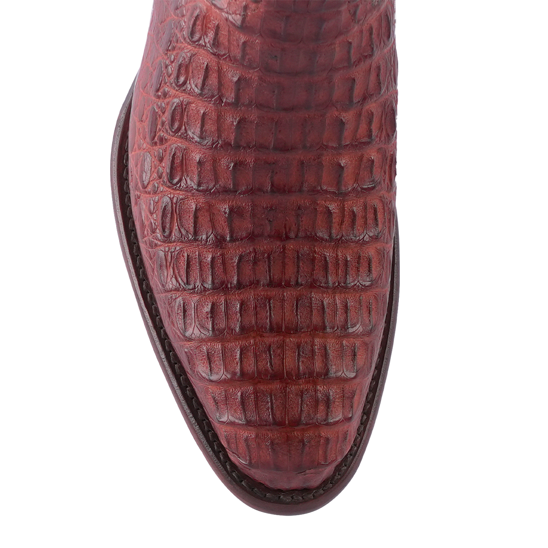 Texas Country Exotic Boot Lomo Caiman Brandy Round Toe LM220