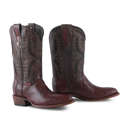 Texas Country Exotic Boot Lizard Cafe Round Toe LR250
