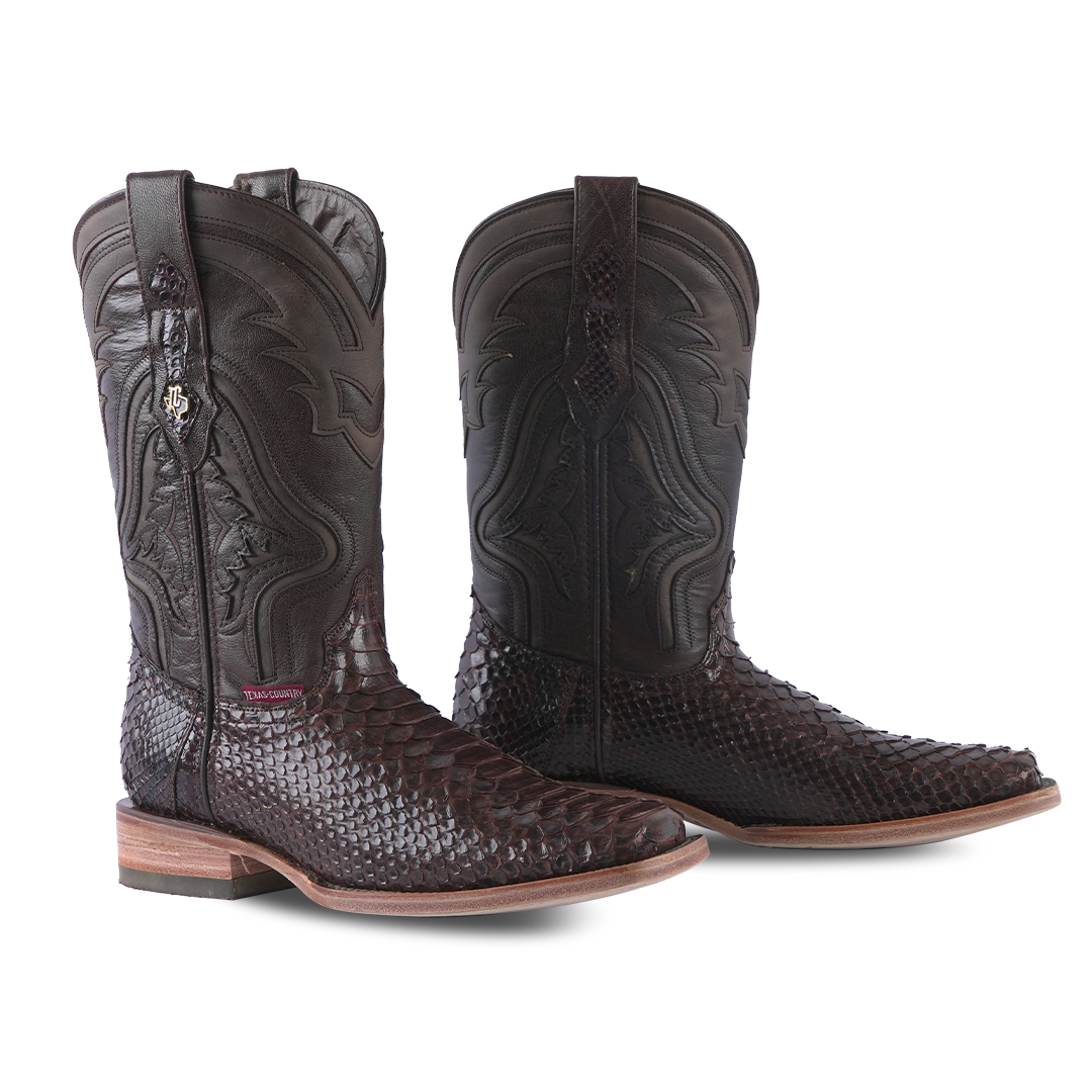 Texas Country Exotic Boot Python Cafe PN100