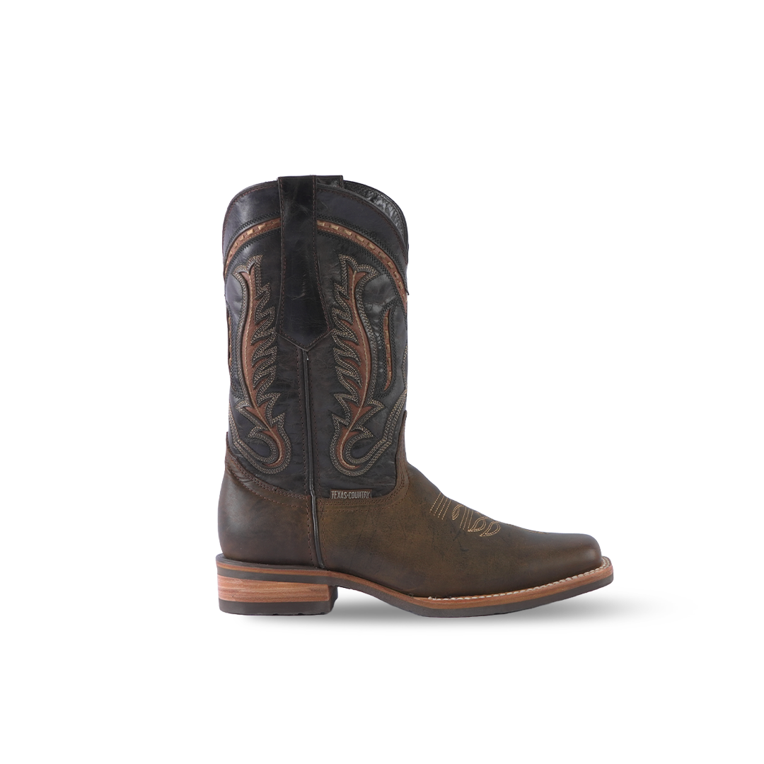 Texas Country Western Boot Azkar Tan Rodeo Toe E28