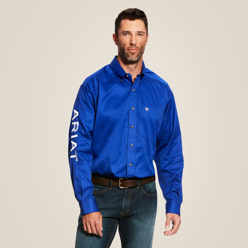 Team Logo Twill Classic Fit Shirt Blue - 10017498