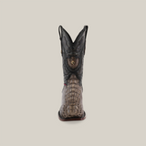 Exotic American Alligator Head - Gray - Square Toe