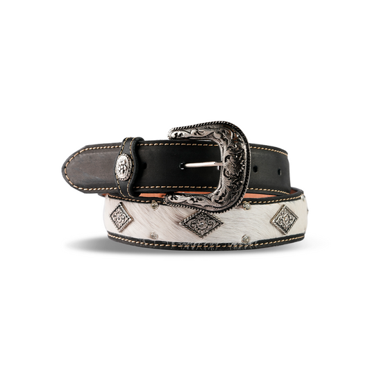 Mens Texas Country PELO PINTO NEGRO DIAMANTE