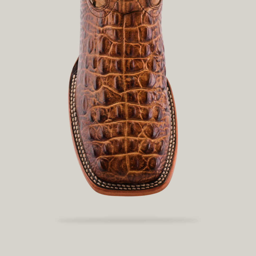Crocodile HornBack Orix - Embossed Leather - Square Toe (E452 Crocodile HornBack Orix - Embossed Leather - Square Toe (E452