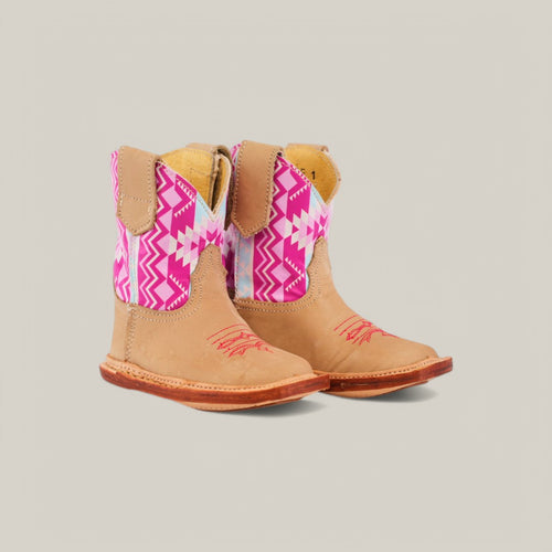 Holly - Natural Pink Aztec Shaft - Square Toe