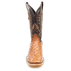 Austin Ostrich Boots - Brandy Claro - Punta Cuadrada (AV20)