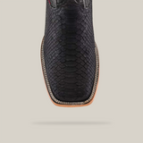 Exotic Python - Matte Black - Square Toe