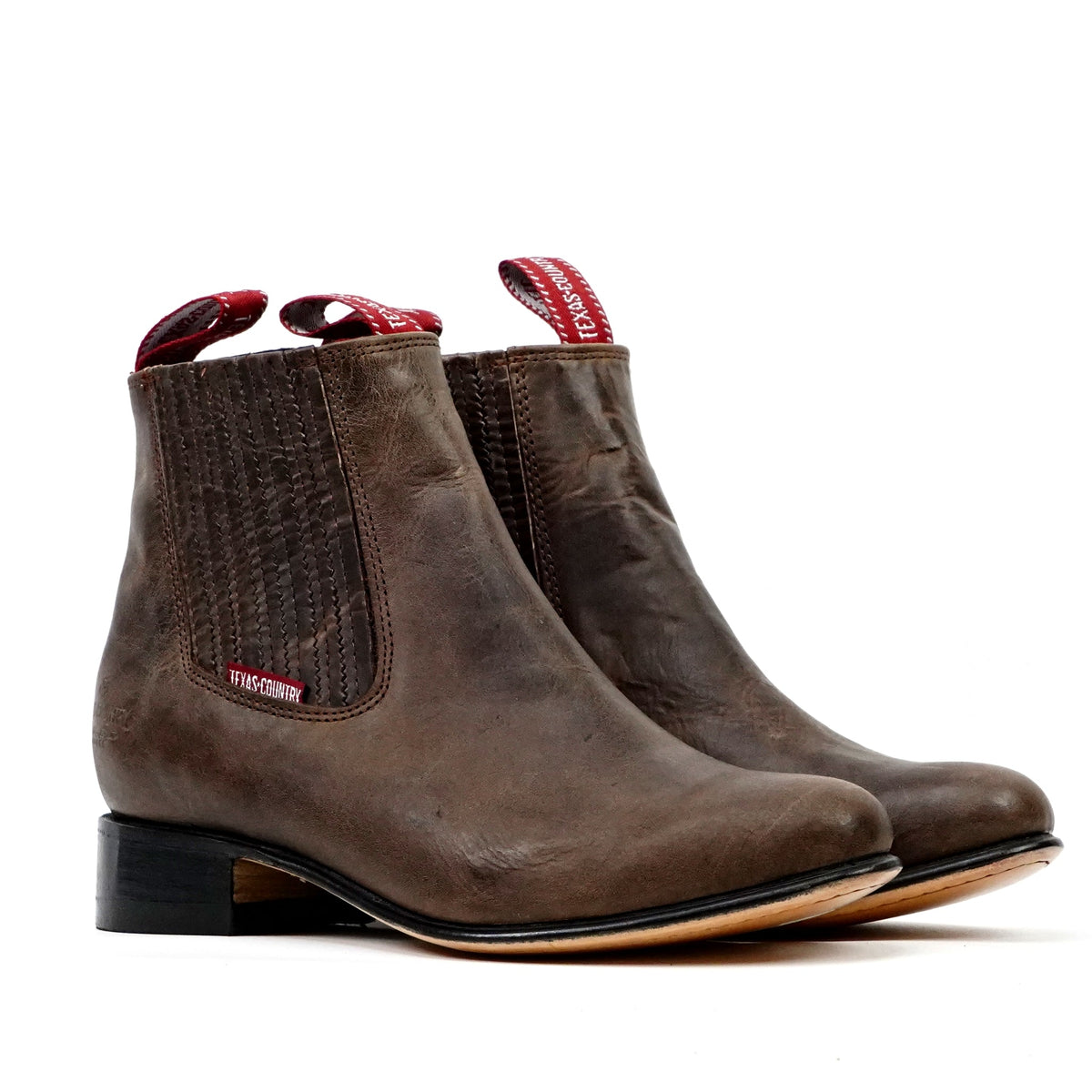 Alamo Brown Ankle Boots - Round Toe (E500) - Gomez Western Wear