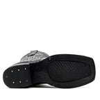 Alligator Hornback Black Boots - Embossed Leather - Square Toe (E911) - Gomez Western Wear