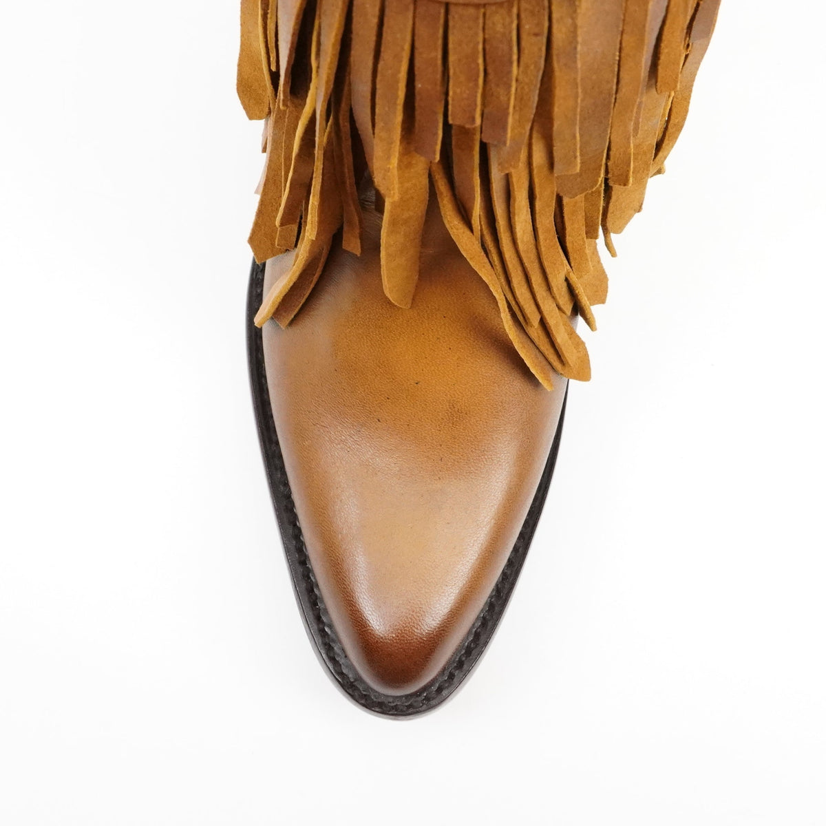 Austin Frills Honey Tan Booties - J Toe - Gomez Western Wear
