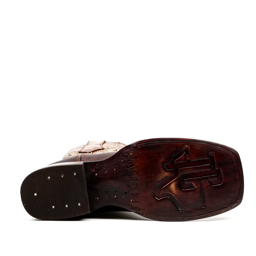 Azkar Moka Cowboy Boots - Square Toe (E29) - Gomez Western Wear