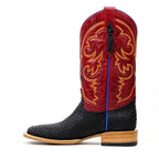 Braxton Python Boots - Matte Black - Square Toe - Gomez Western Wear