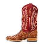 Butch Pirarucu Fish Boots - Matte Pecan - Square Toe - Gomez Western Wear