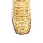 Caiman Belly Orix Boots - Embossed Leather - Square Toe (E423) - Gomez Western Wear