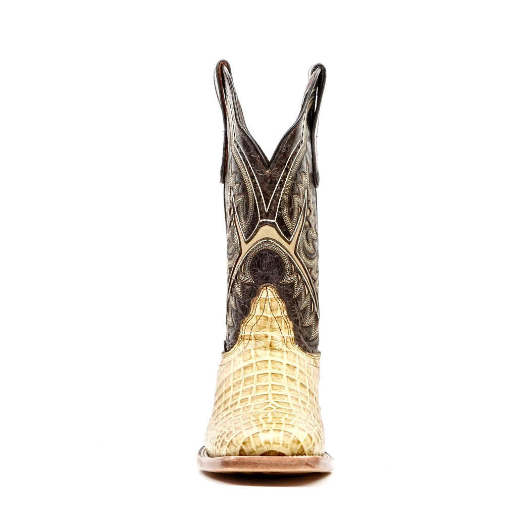 Caiman Belly Orix Boots - Embossed Leather - Square Toe (E423) - Gomez Western Wear