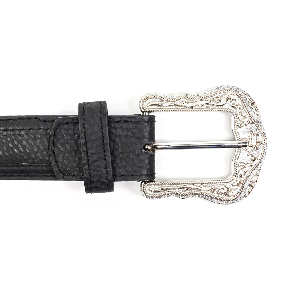 Cheyenne Black Leather Belt (C-V4601) - Gomez Western Wear