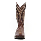 Clark Brown Leather Boots - Square Toe (E929) - Gomez Western Wear