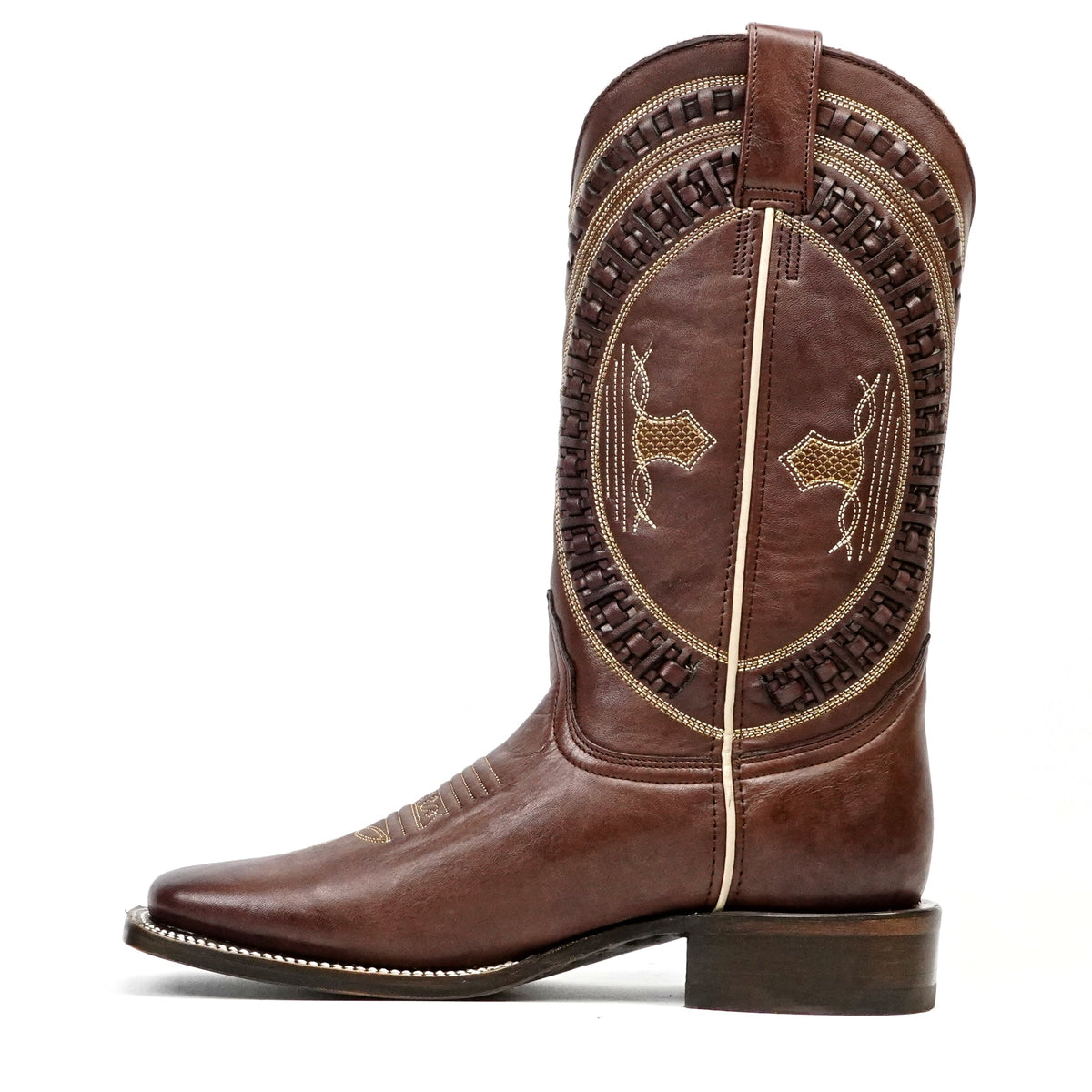 Clark Brown Leather Boots - Square Toe (E929) - Gomez Western Wear