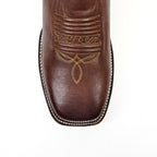 Clark Brown Leather Boots - Square Toe (E929) - Gomez Western Wear