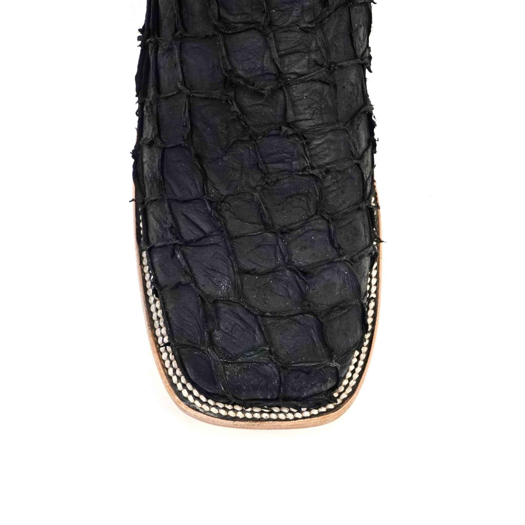 Peraruko Fish Connor Pirarucu Fish Boots - Matte Black - Square Toe (PZ60) - Gomez ...