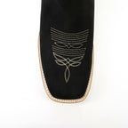 Cowboy Style Nubuck Black Ankle Boots - Square Toe (E1200) - Gomez Western Wear