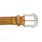 Crazy Tan Leather Belt (C-V4601) - Gomez Western Wear